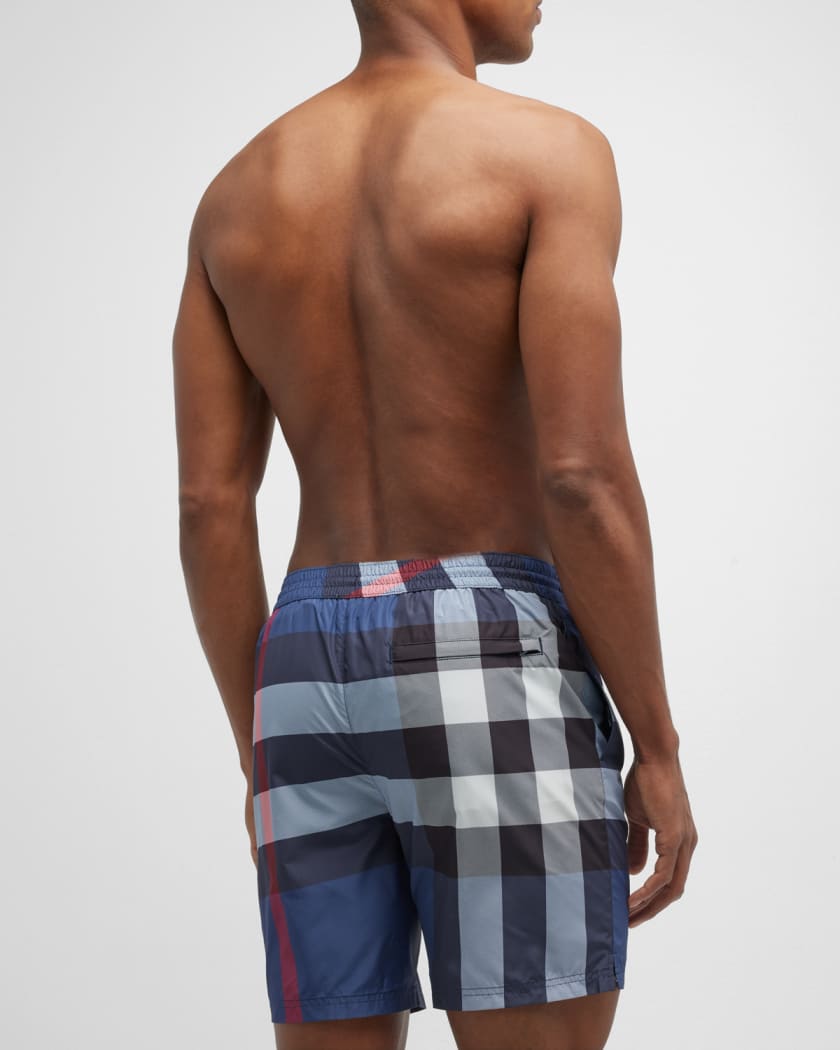 Burberry Men's Guildes Signature Check Swim Trunks | Neiman Marcus