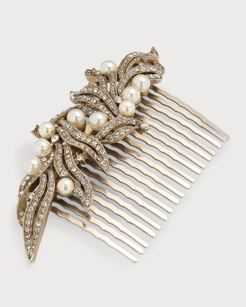 Crystal & Pearly Hair Comb