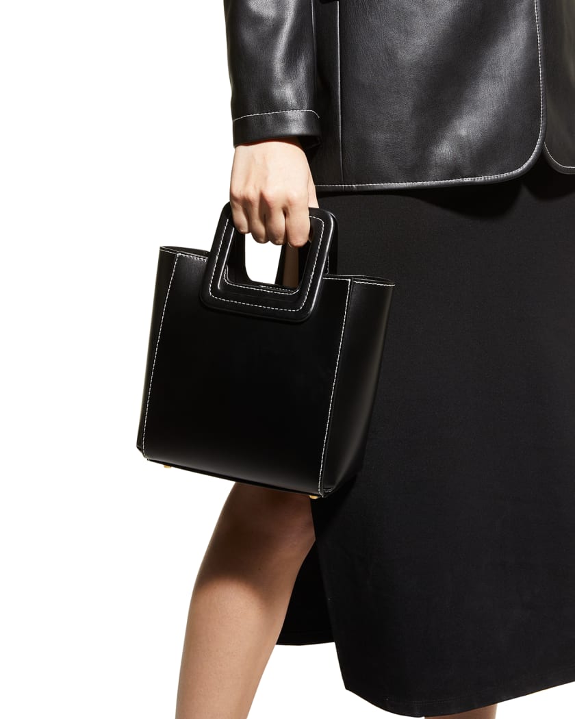 Staud Mini Shirley Leather Bag | Dark Blush