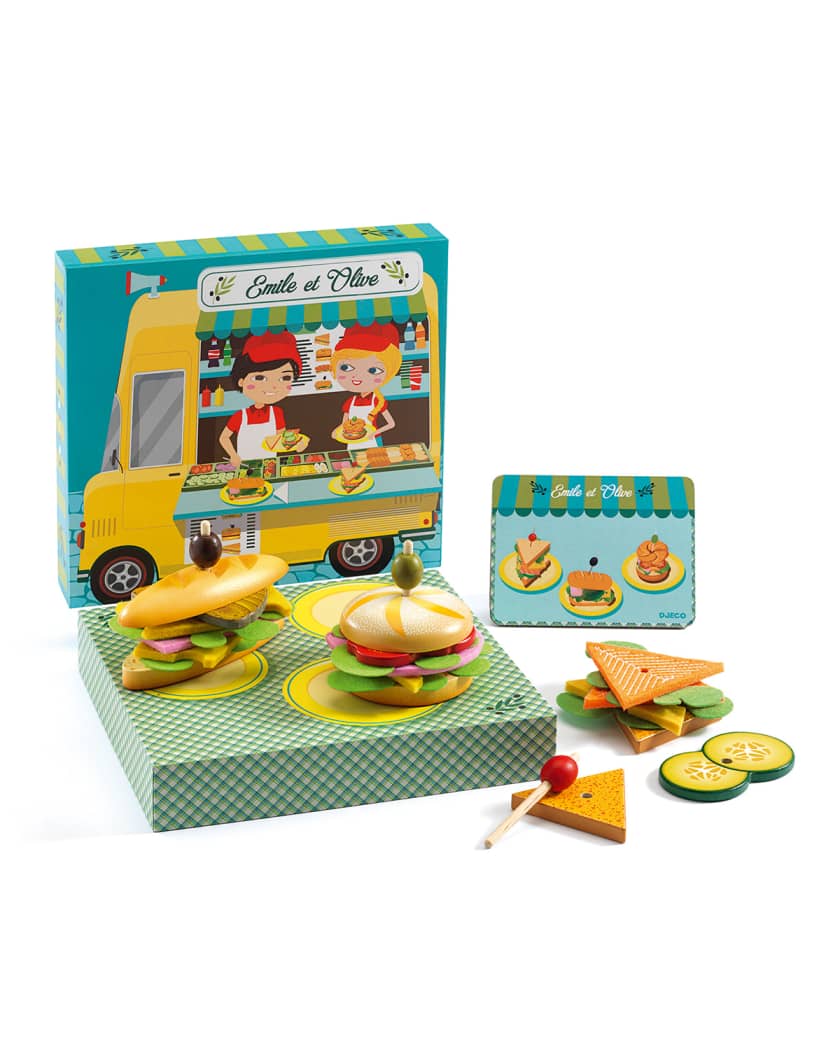 Djeco Emile Olive Sandwich Shop Role Play Set Neiman Marcus