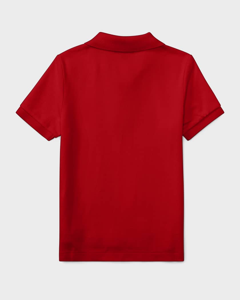 Short-Sleeve Logo Embroidery Polo Shirt, Size 2-7