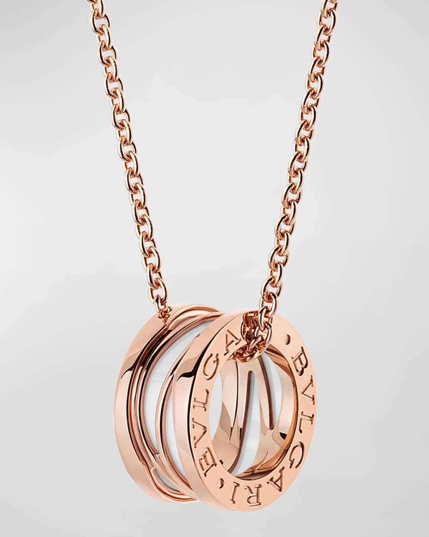 B.Zero1 18k White Ceramic Charm Necklace | Neiman Marcus