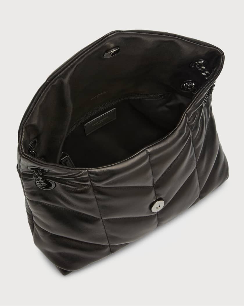 Saint Laurent Small Loulou Puffer Shoulder Bag - Black