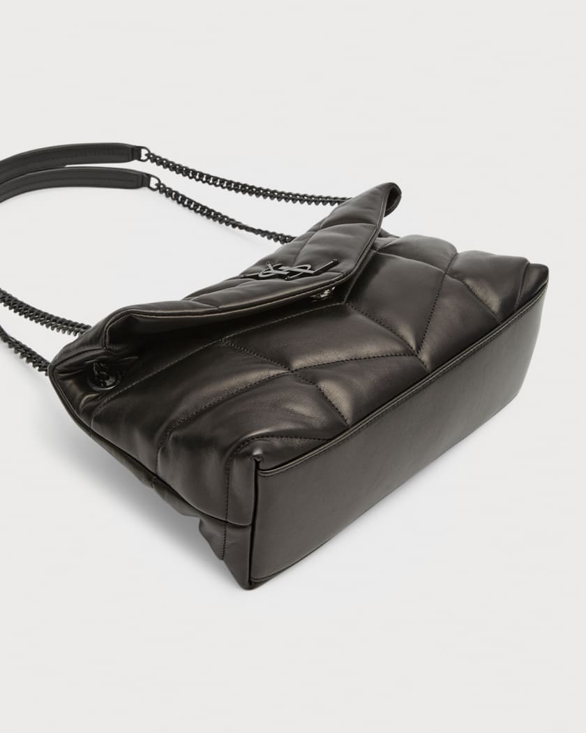 Loulou Small Leather Shoulder Bag in Black - Saint Laurent