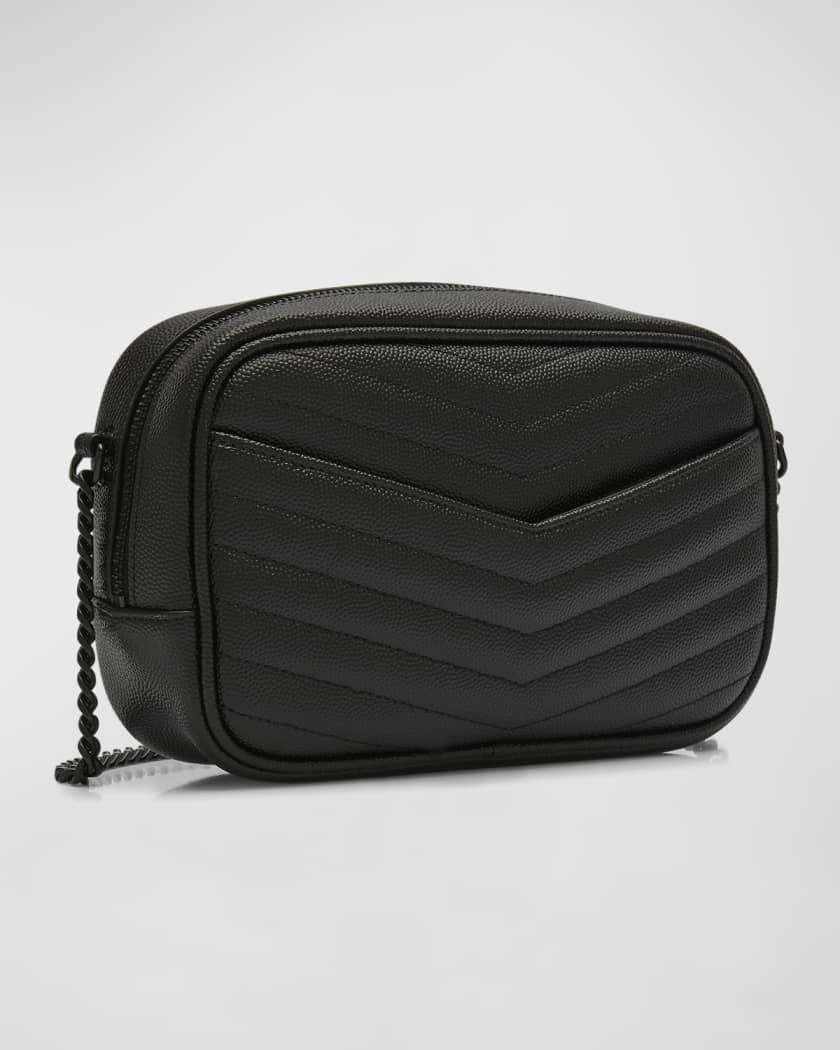 Saint Laurent 2021 Matelasse Monogram Mini Lou Camera Bag - Black Crossbody  Bags, Handbags - SNT277669