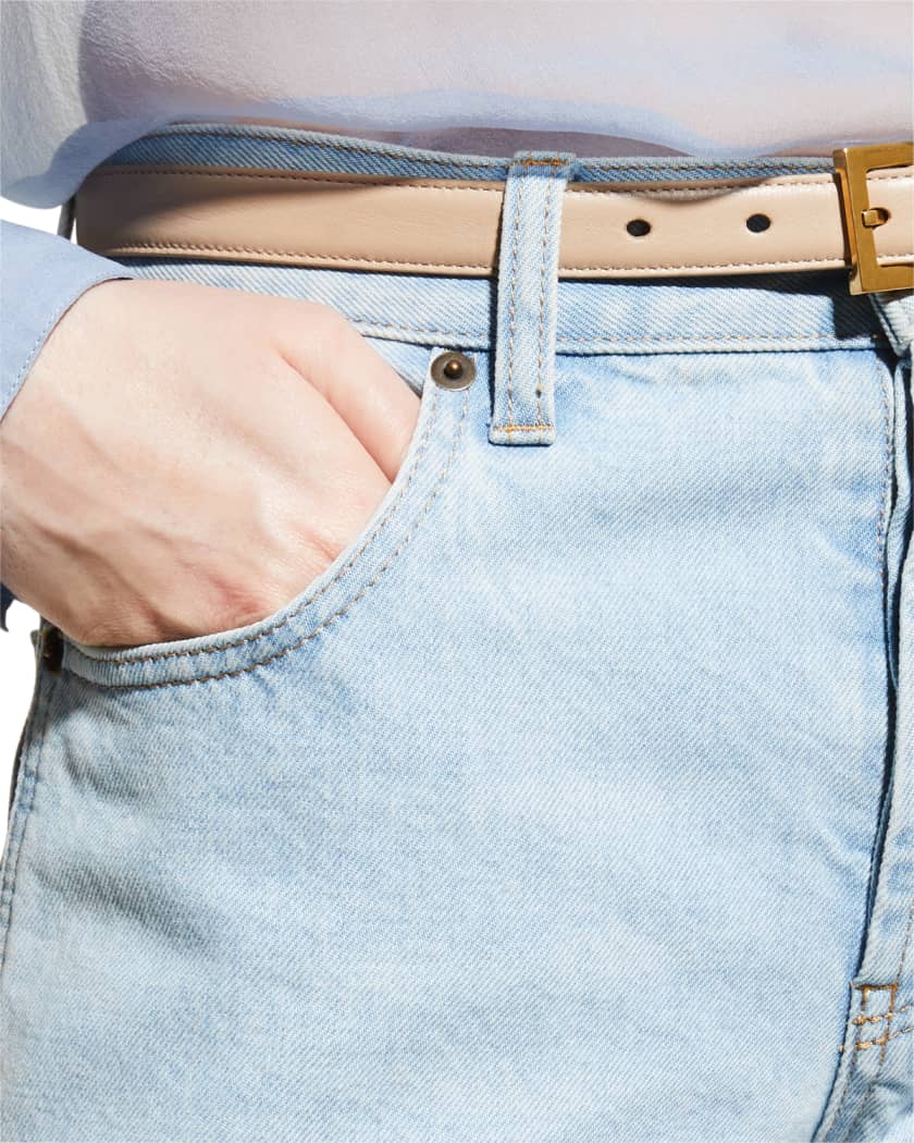 YSL Monogram Leather Belt