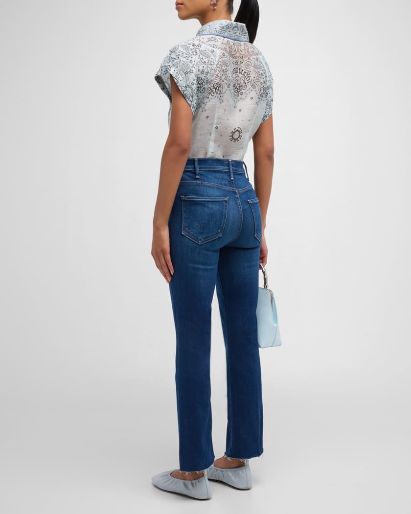 MOTHER The Hustler Ankle Fray Jeans | Neiman Marcus