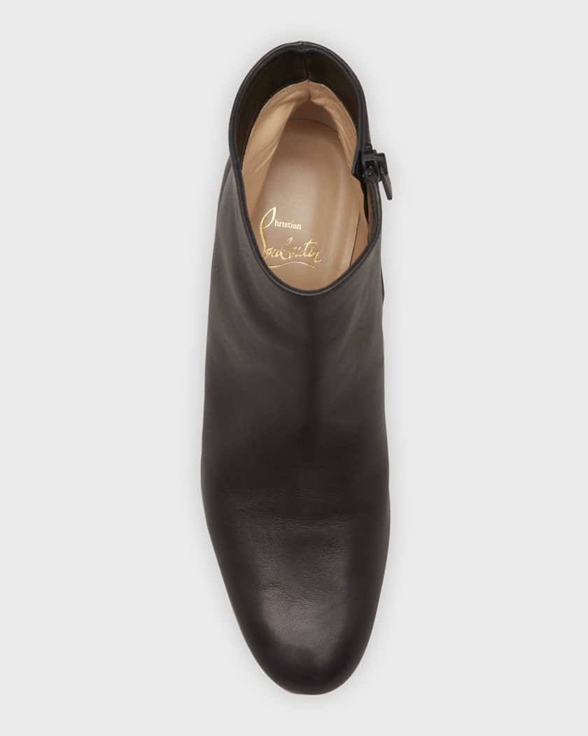 Turela Leather Side-Zip Red Sole Booties