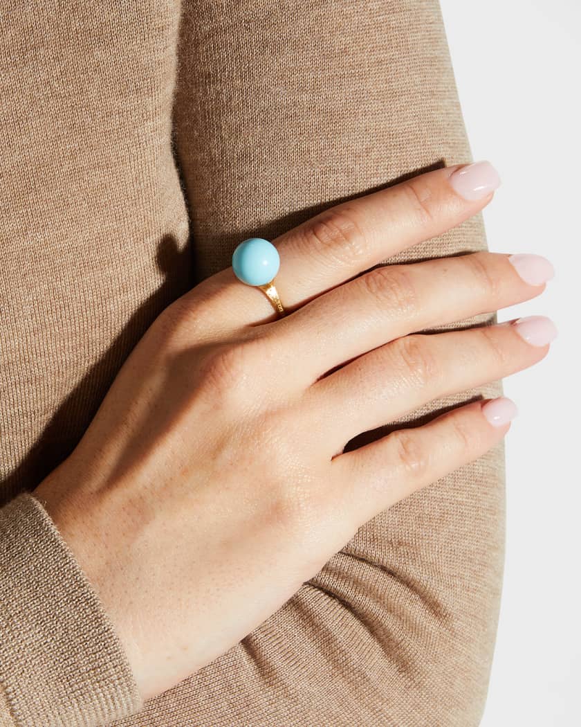 Marco Bicego 18k Africa Turquoise Ring Size 7 Neiman Marcus