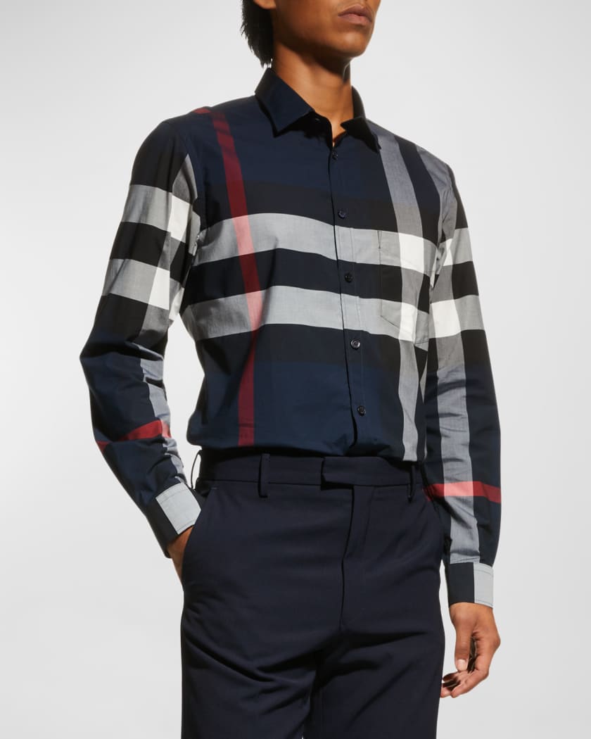 Burberry Men's Somerton Check Shirt | Neiman Marcus