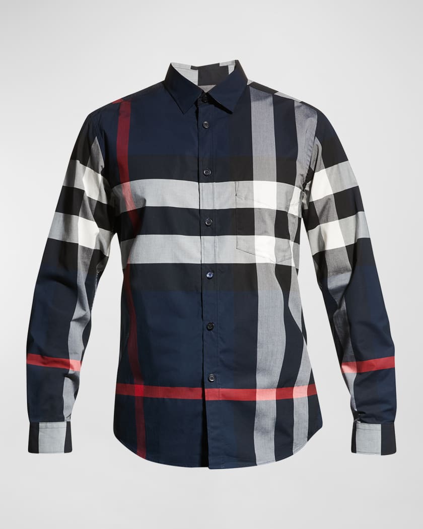 Burberry Men s Somerton Check Sport Shirt Neiman Marcus