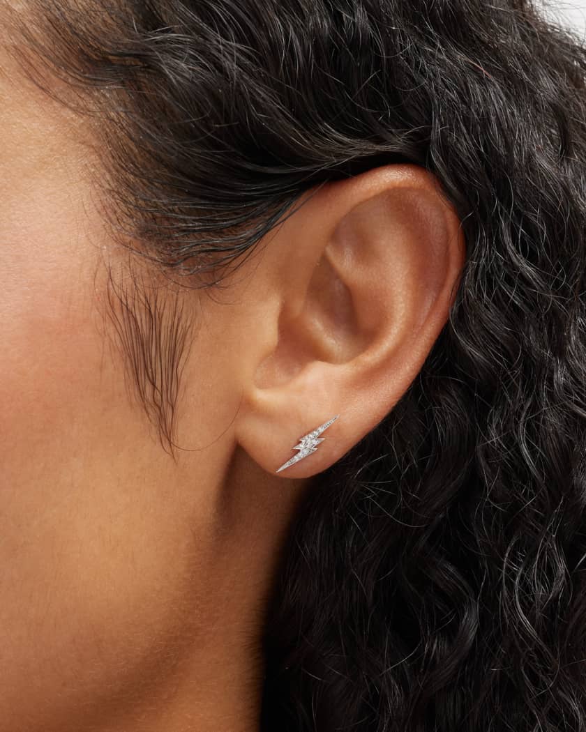 White lightning hot sale bolt earrings