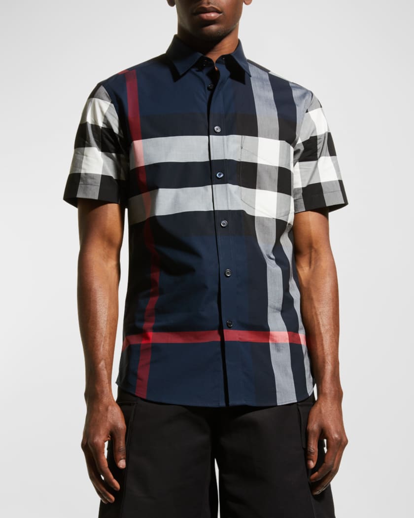 Burberry Men's Somerton Check Short-Sleeve Sport Shirt | Neiman Marcus