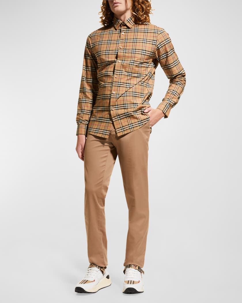 Burberry Men's Simpson Check-Pattern Sport Shirt | Neiman Marcus