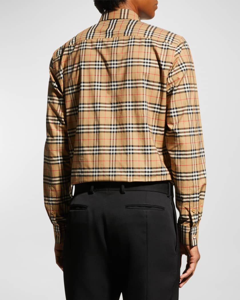 Burberry Men's Simpson Check-Pattern Sport Shirt | Neiman Marcus