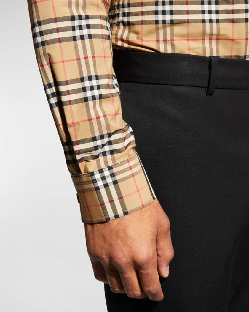 Burberry Men's Simpson Check-Pattern Sport Shirt | Neiman Marcus