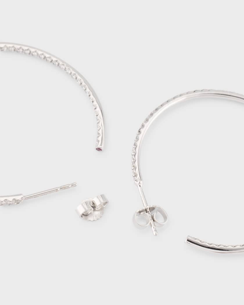 18k Extra-Large Diamond Hoop Earrings