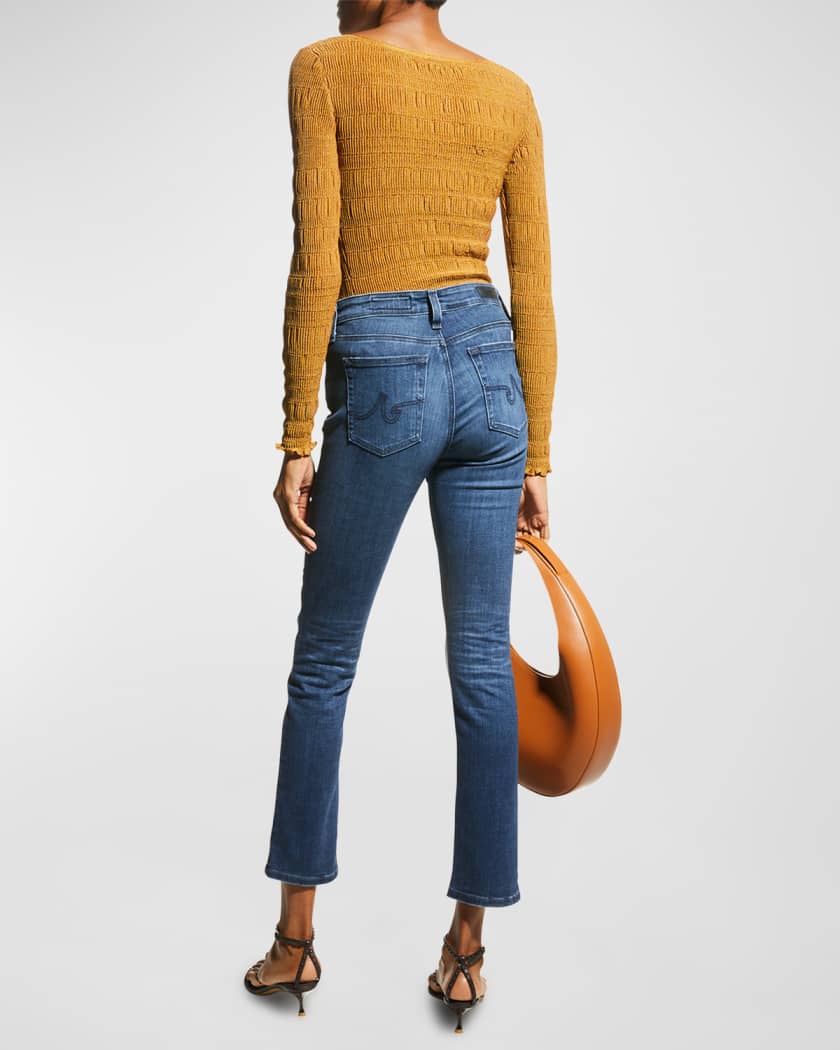 AG Jeans Mari High-Rise Slim Straight | Neiman Marcus