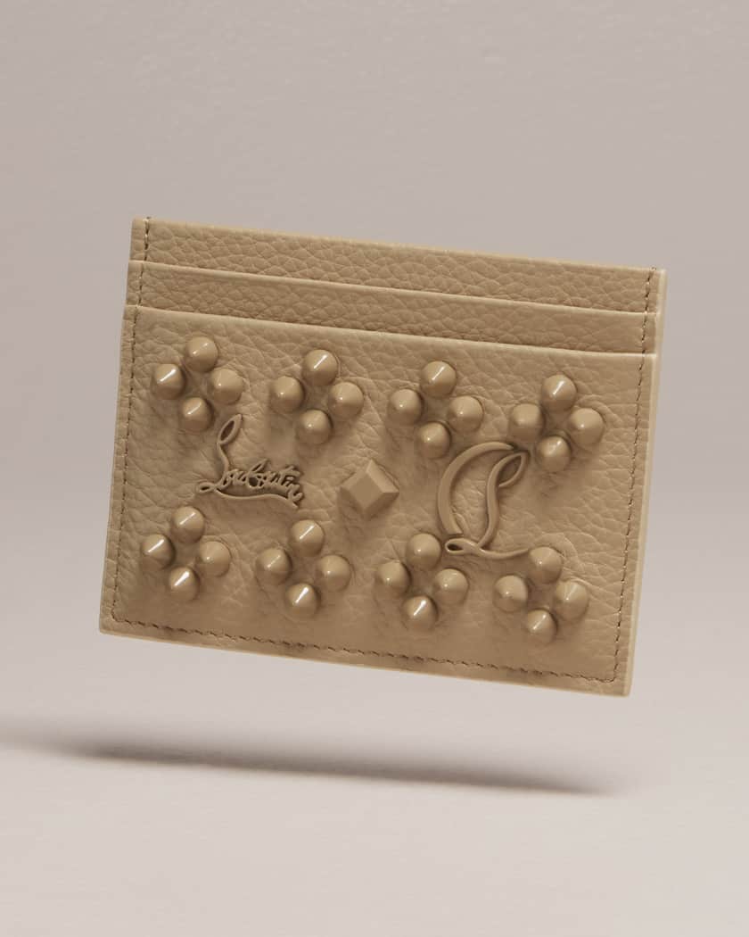 Kios Card Case in Leather with Loubinthesky Spikes