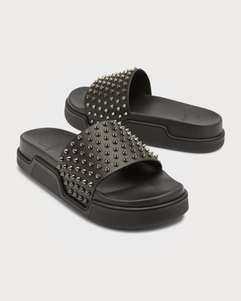 Spiked cheap slide sandals