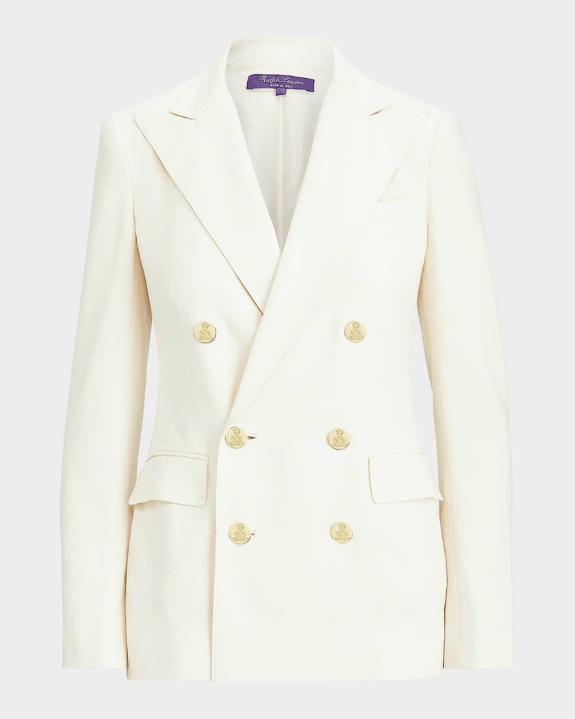 専用 渋谷 Time is on BUTTON DOUBLE BREASTED Ralph Lauren Collection Camden Stretch Wool Double-Breasted Jacket