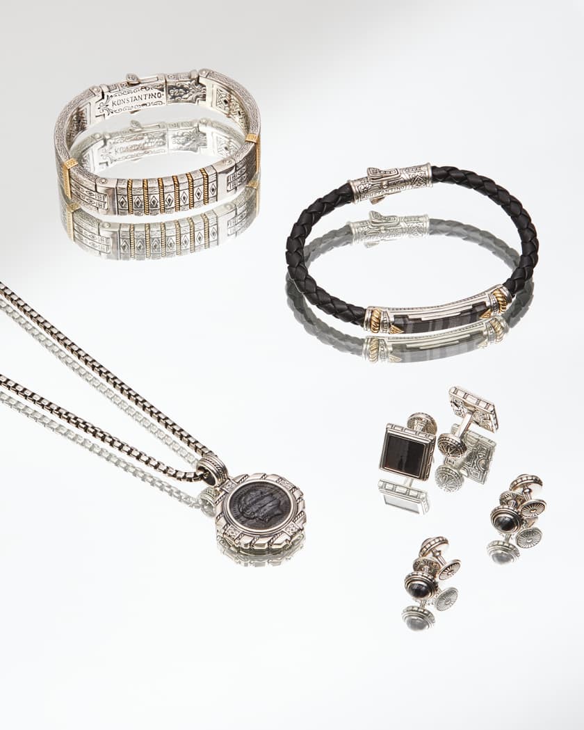 Ferrite Sterling Silver Stud Set