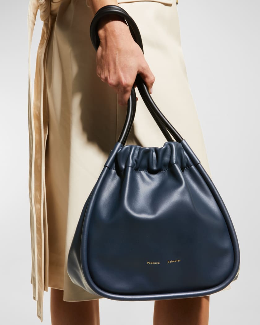 Duke Shopper Tote in Black Smooth Italian Leather at Ainsley New York