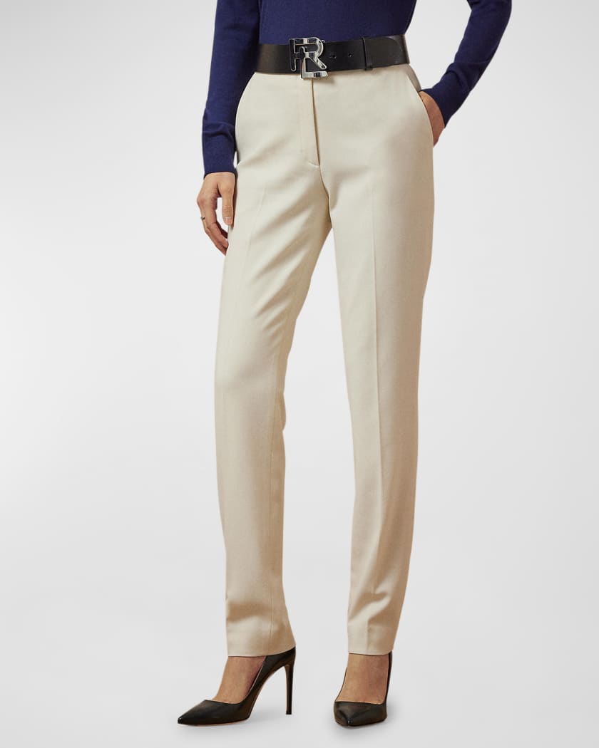 High-rise cotton tapered pants in white - Jil Sander