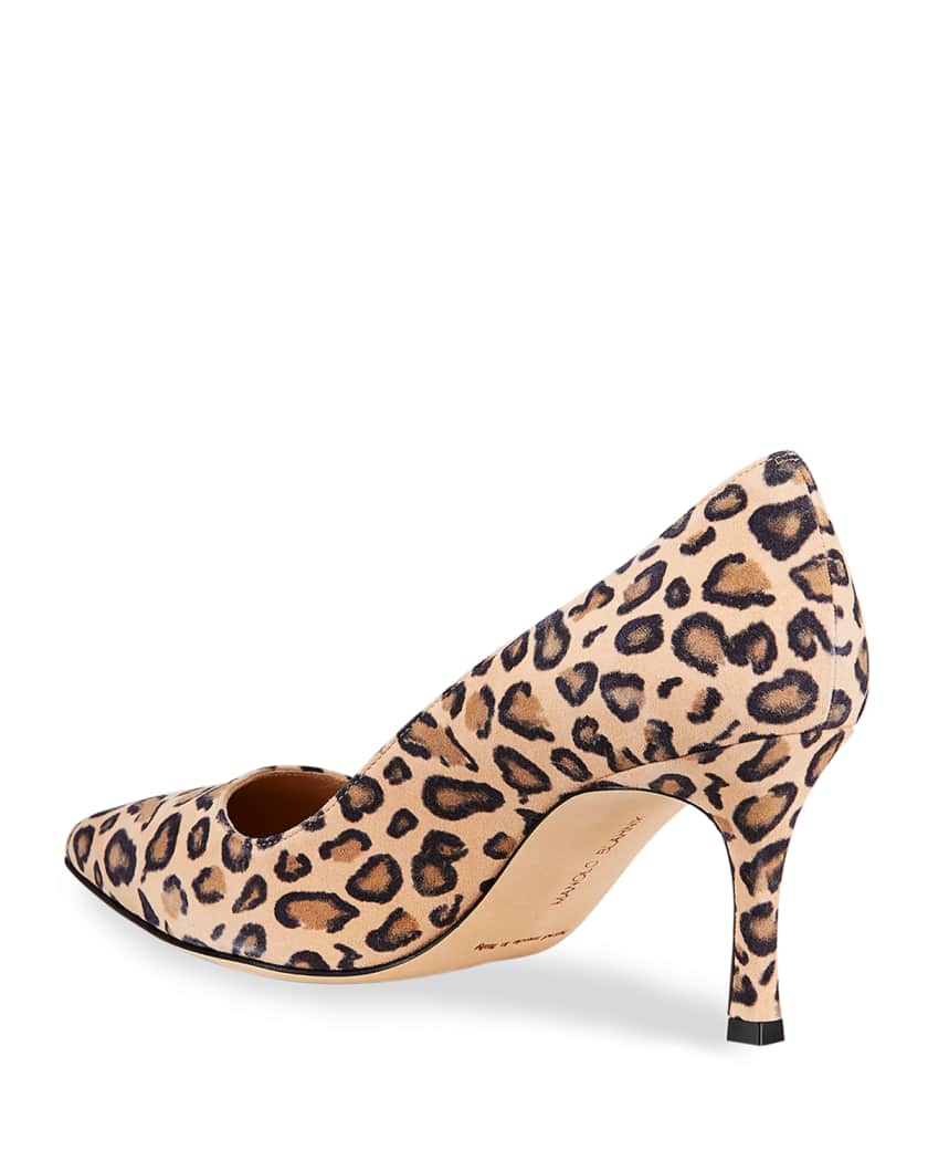 く日はお得♪ Manolo Marcus Neiman | Pumps Suede Leopard-Print 70mm BB Blahnik 靴