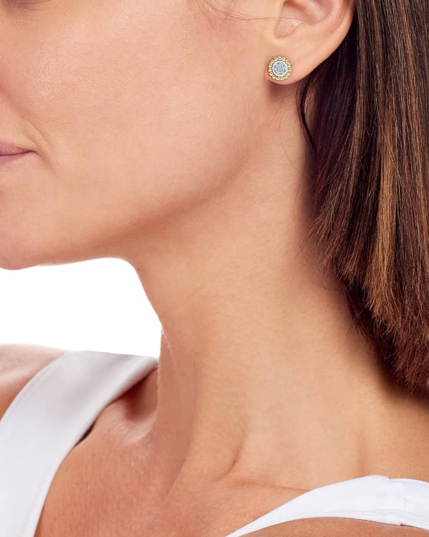 LAGOS Diamonds Caviar Stud Earrings 9mm Neiman Marcus