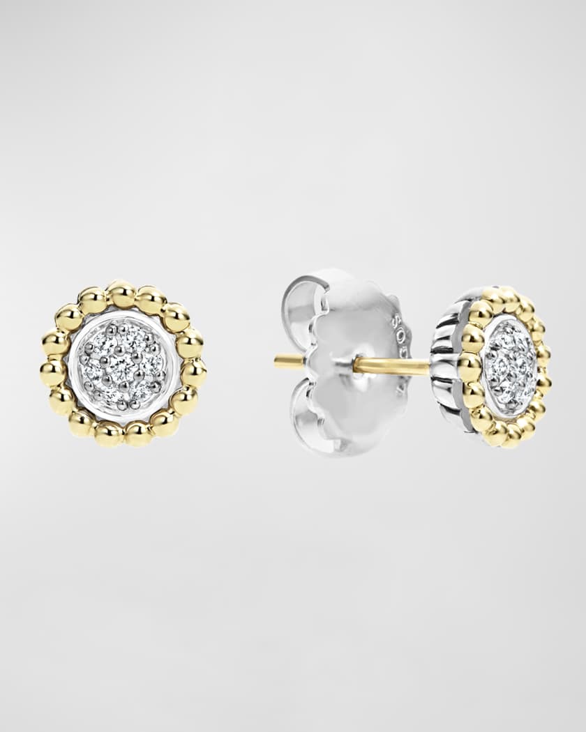 LAGOS Diamonds Caviar Stud Earrings 9mm Neiman Marcus