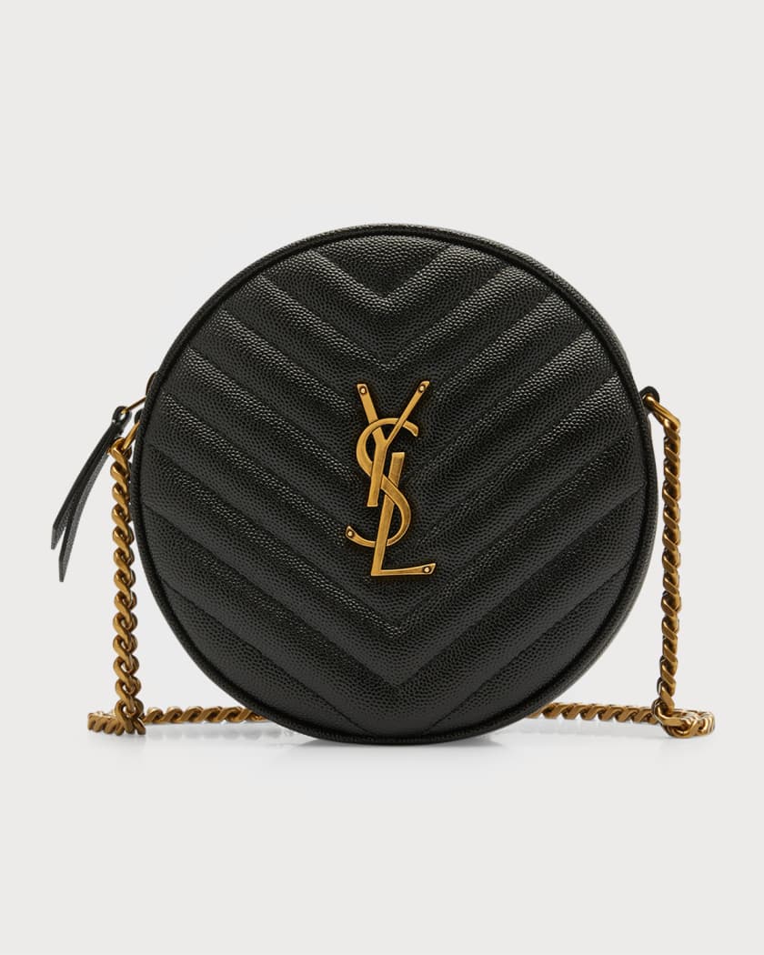Saint Laurent Vinyle Matelasse Leather Crossbody Bag