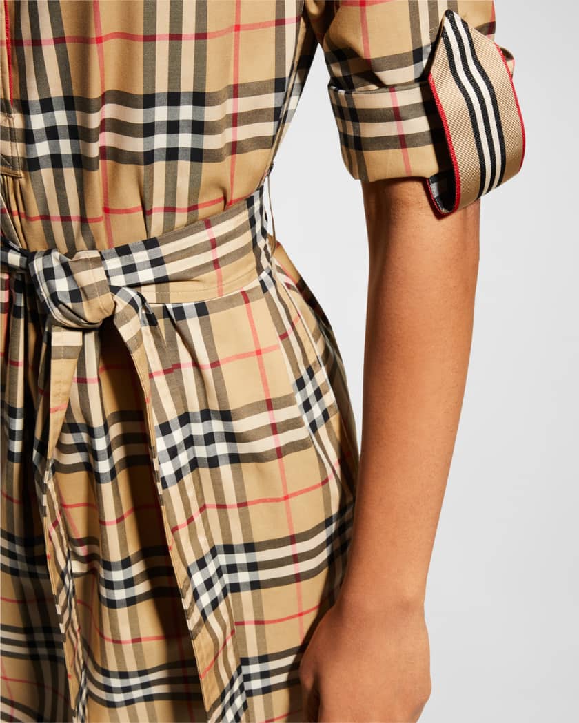 Burberry Giovanna Vintage-Checked Cotton Shirtdress | Neiman Marcus