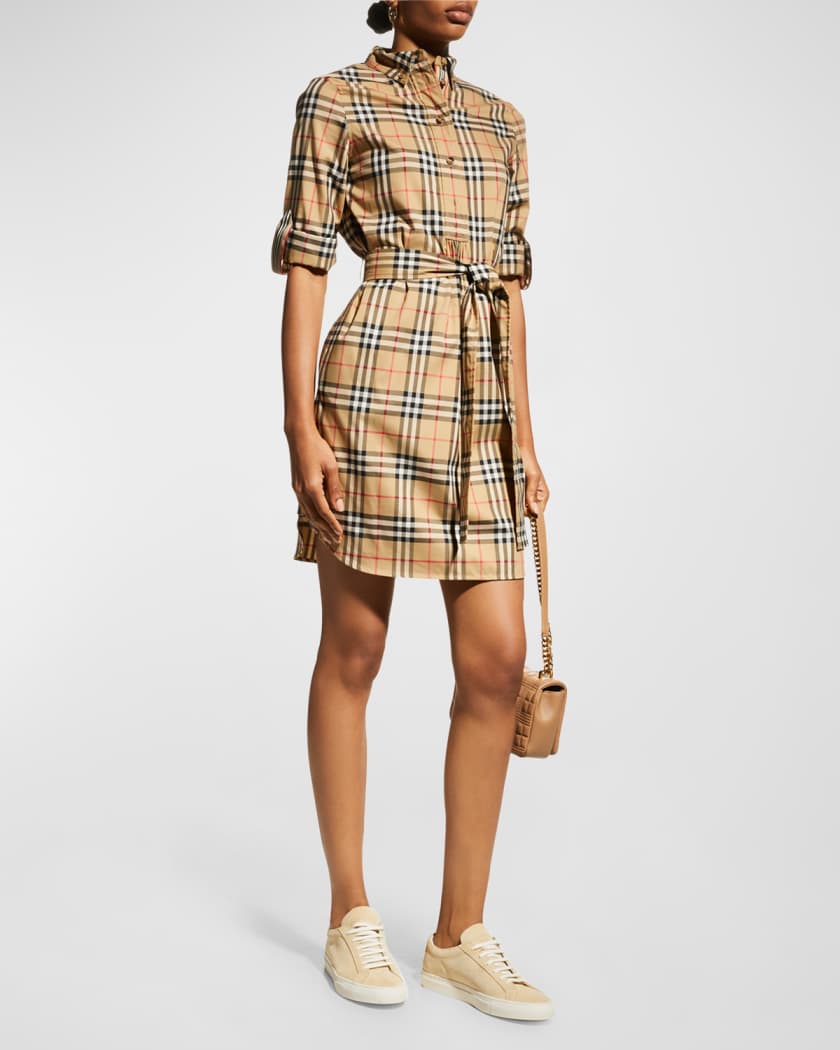 Burberry Giovanna Vintage-Checked Cotton Shirtdress | Neiman Marcus