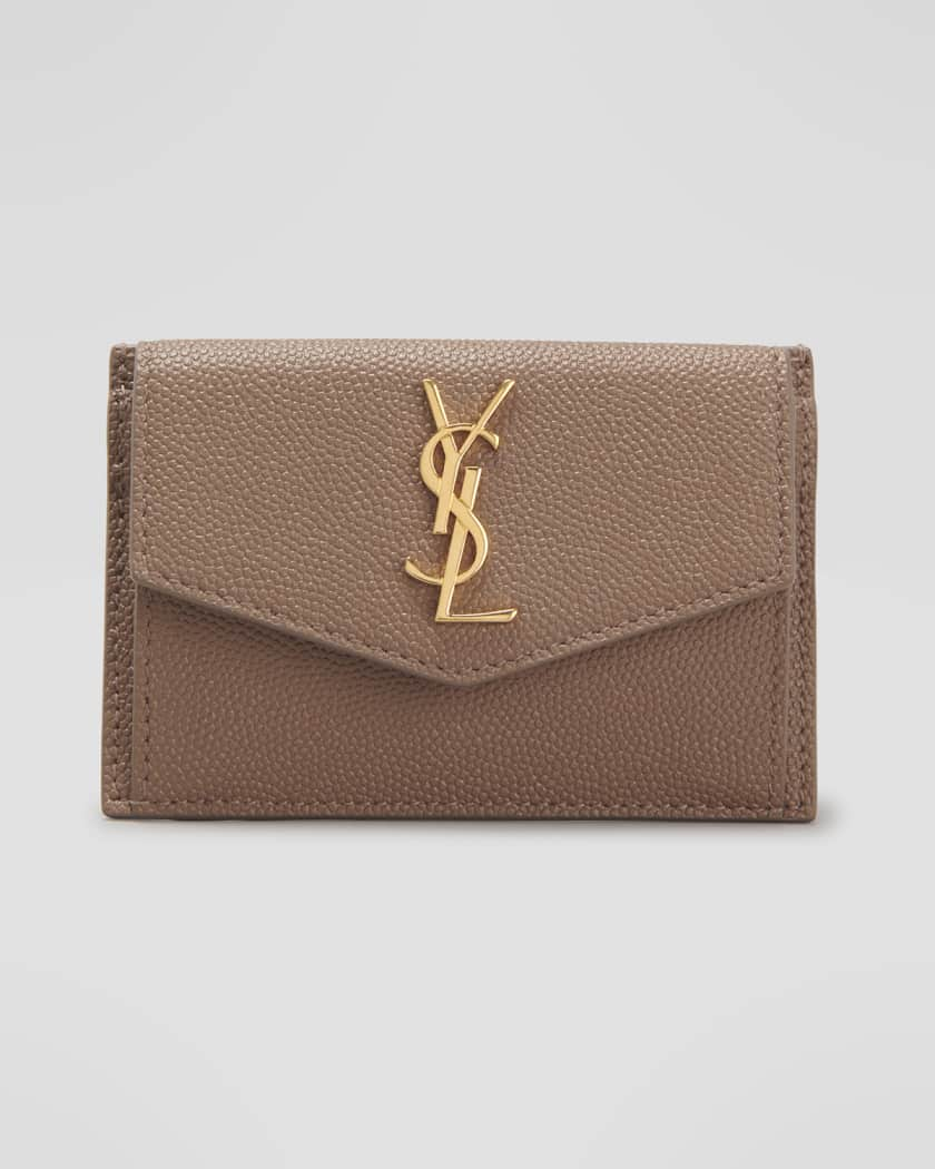 YSL Flap Top Leather Envelope Wallet