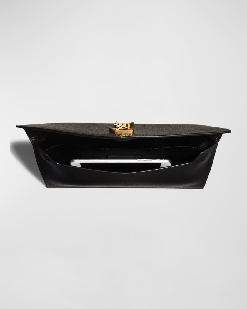 Uptown YSL Pouch in Grained Leather