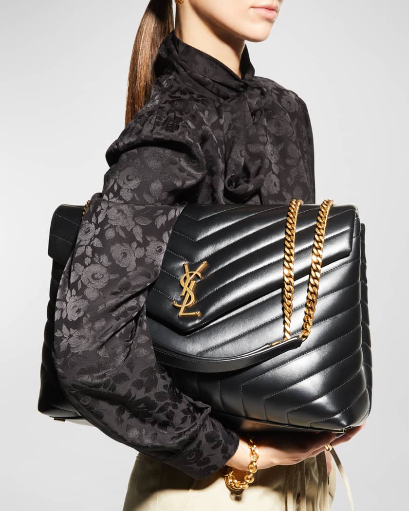 SMALL LOULOU IN QUILTED LEATHER, Saint Laurent