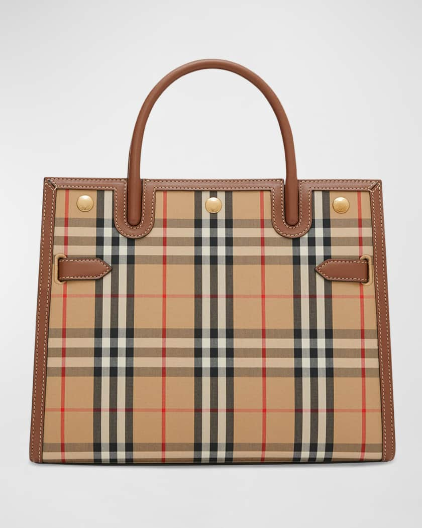 Burberry Small Vintage Check Title Bag | Neiman Marcus