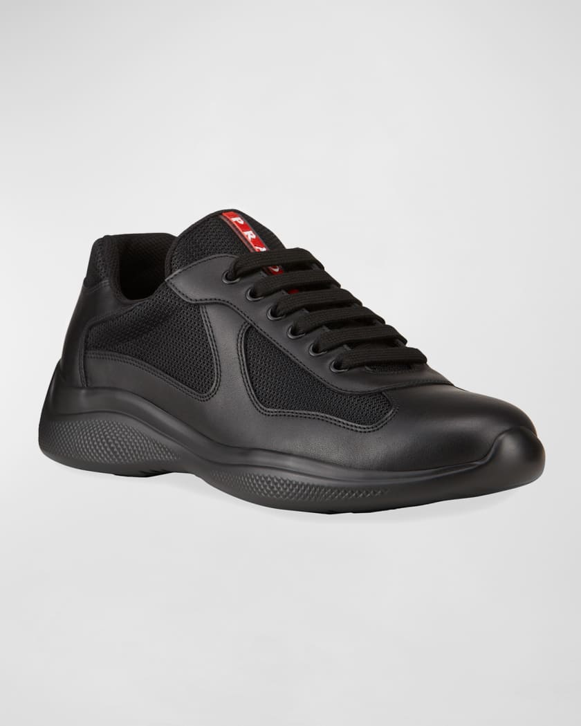 Prada americas cup black leather deals