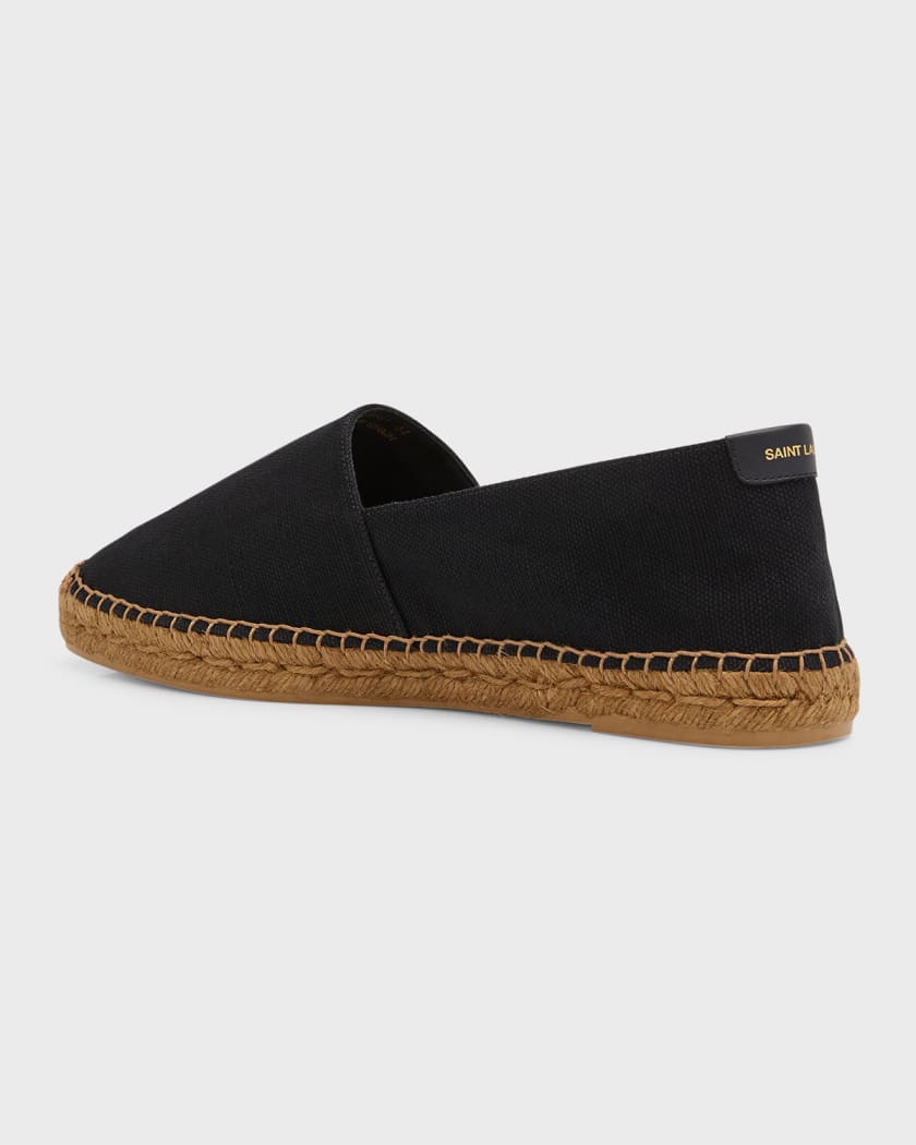 Saint Laurent Black espadrilles with logo lettering