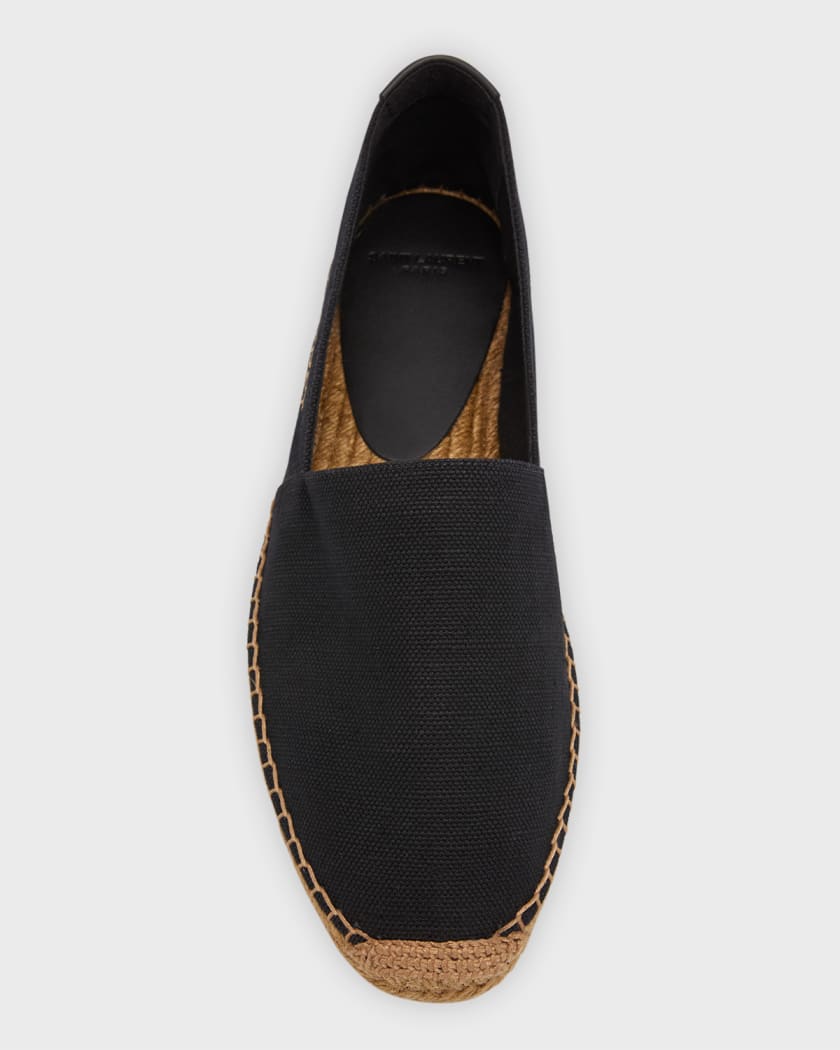 Saint Laurent Men's Logo-Stitched Canvas Espadrilles