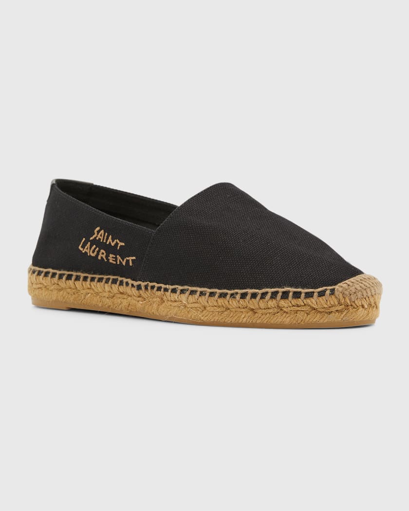 Saint Laurent embroidered espadrilles in canvas, Saint Laurent