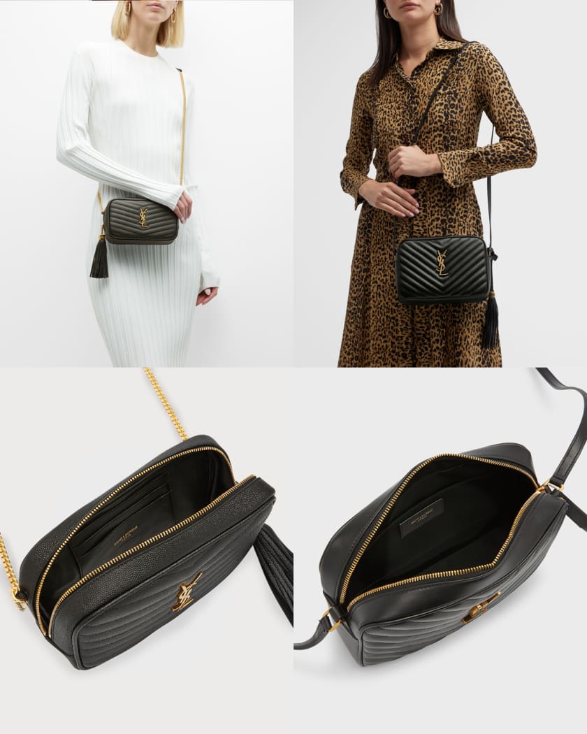 Saint Laurent Lou Camera Bag Suede/Leather, 100% Authentic, $1590