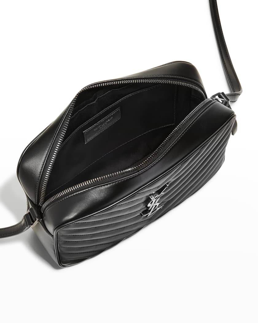 Saint Laurent Women's Medium Lou Matelassé Leather Camera Bag Black