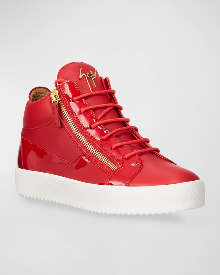 pence Omgivelser beskyttelse Giuseppe Zanotti Men's Kriss Leather Mid-Top Sneakers | Neiman Marcus