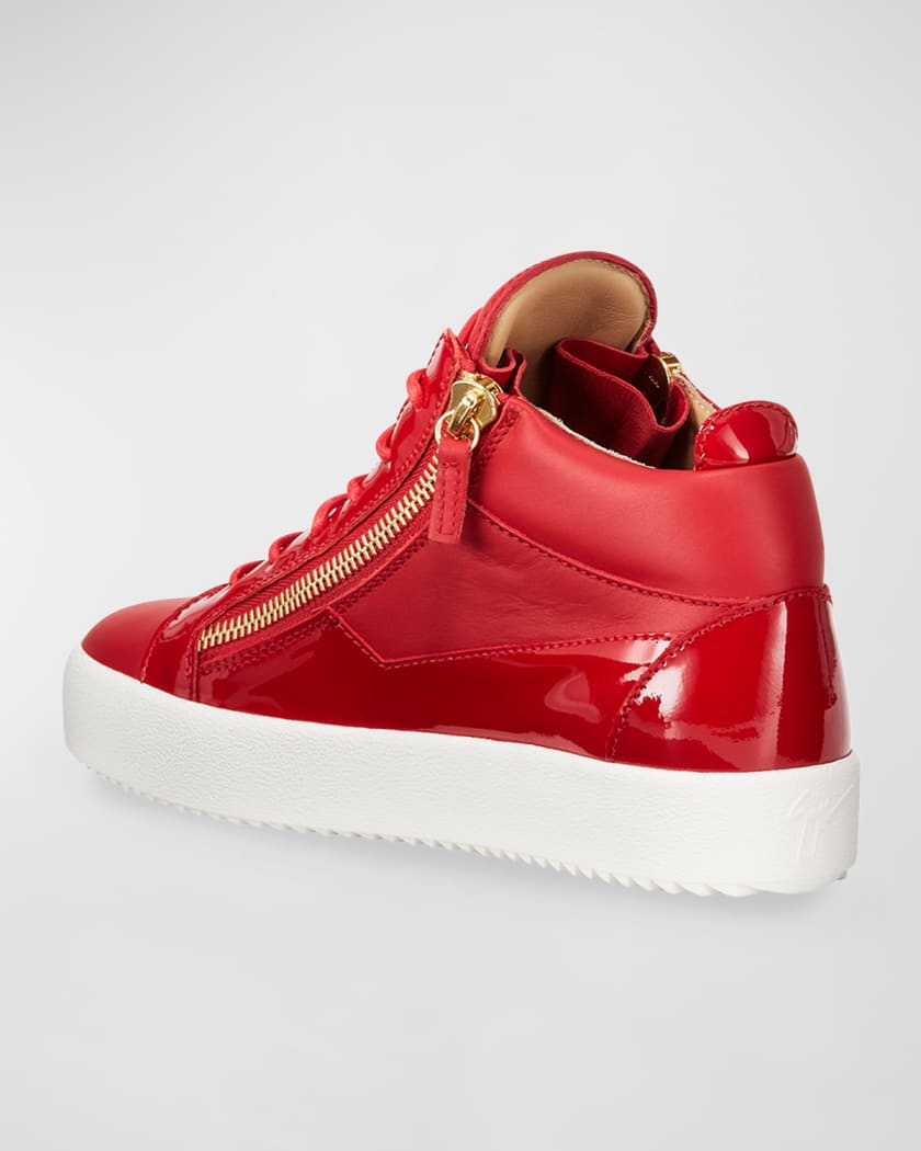 pence Omgivelser beskyttelse Giuseppe Zanotti Men's Kriss Leather Mid-Top Sneakers | Neiman Marcus