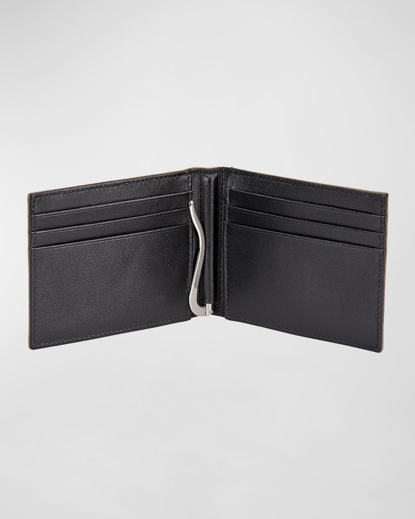 Versace Men's Money Clip Bifold Wallet - Black Versace Gold One-Size