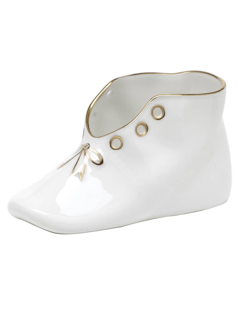Herend Golden Edge Porcelain Baby Shoe Keepsake Neiman Marcus