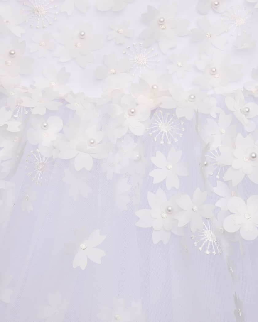 Girl's Lauren 3D Flower Embellished Tulle Dress, Size 2-12