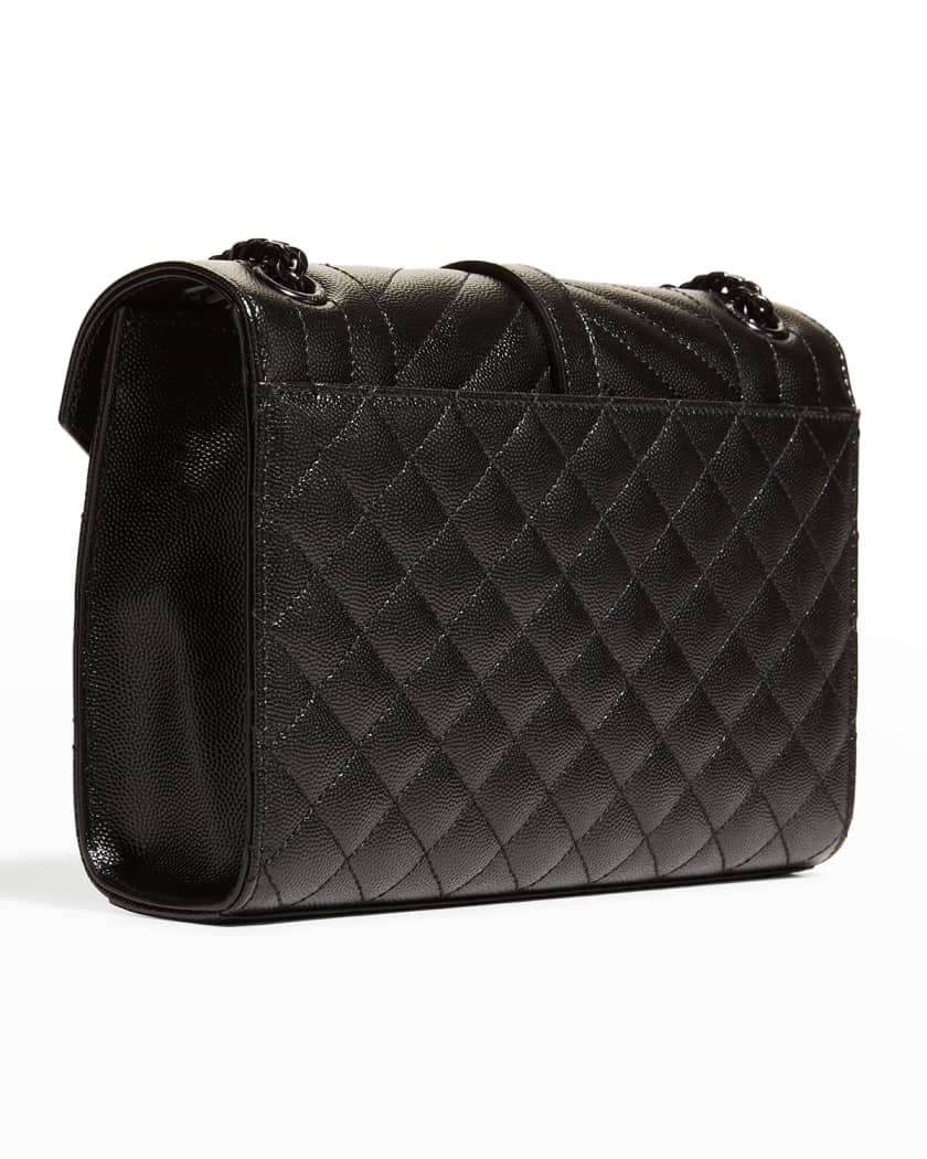 Envelope Triquilt Medium YSL Shoulder Bag in Grained Leather